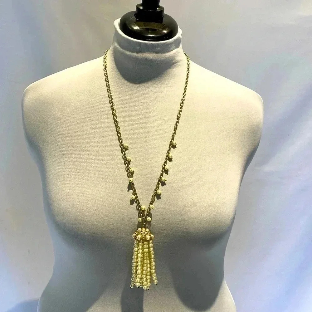 Pearl Jellyfish Tassel Necklace